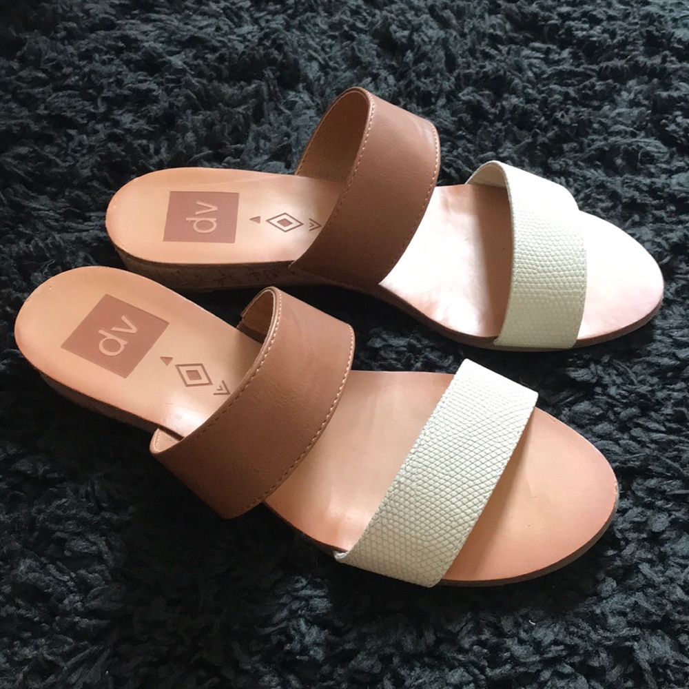 Strappy cork wedge sandal